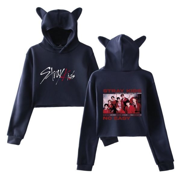 Stray Kids No Easy Cropped Hoodie #2 - Image 5