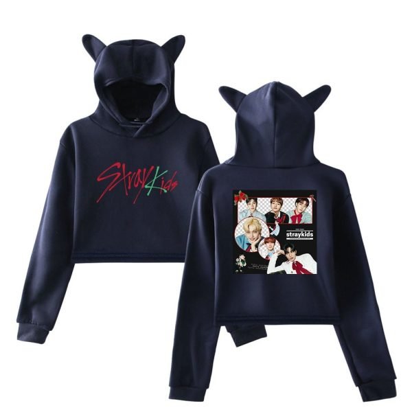 Stray Kids Cropped Hoodie #55 - Image 5