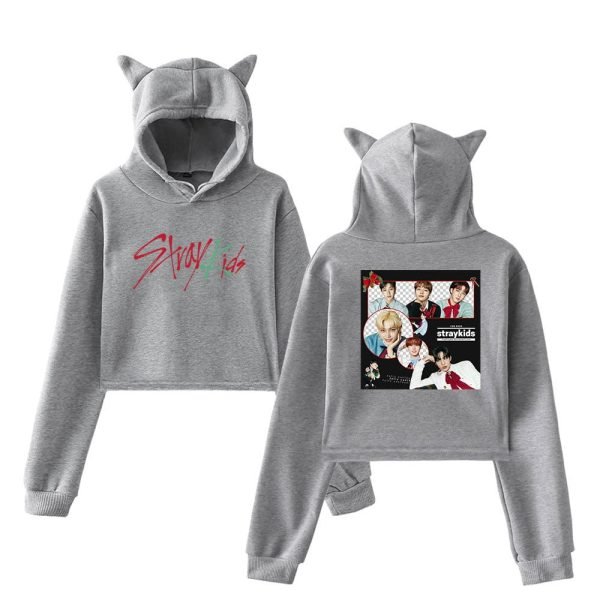 Stray Kids Cropped Hoodie #55 - Image 4