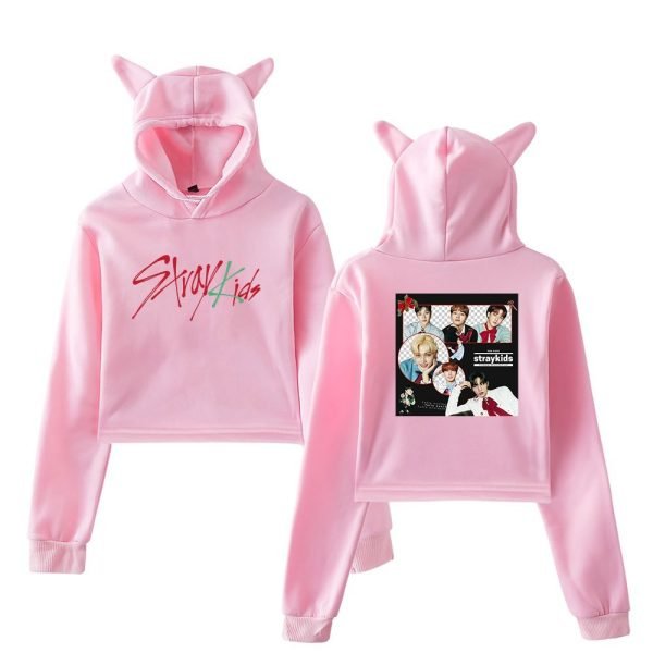 Stray Kids Cropped Hoodie #55 - Image 3