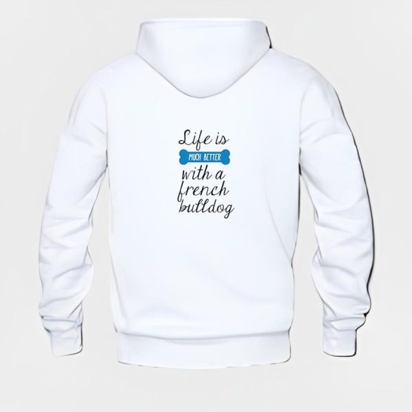 French Bulldog Hoodie #w211 - Image 3