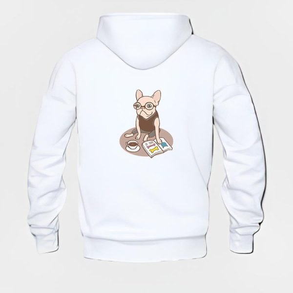 French Bulldog Hoodie #w208 - Image 3