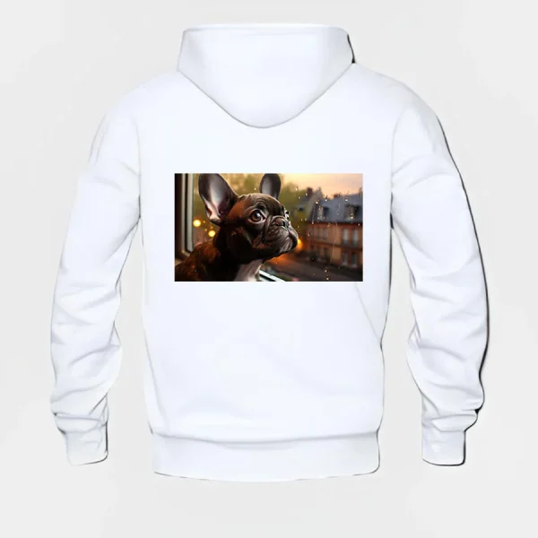 French Bulldog Hoodie #w111 - Image 3