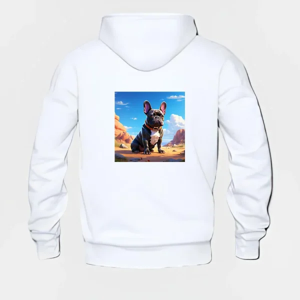 French Bulldog Hoodie #w115 - Image 3