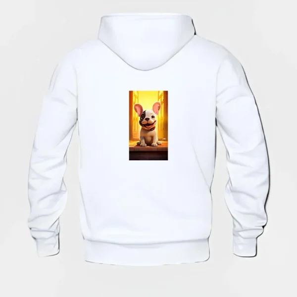 French Bulldog Hoodie #w114 - Image 3