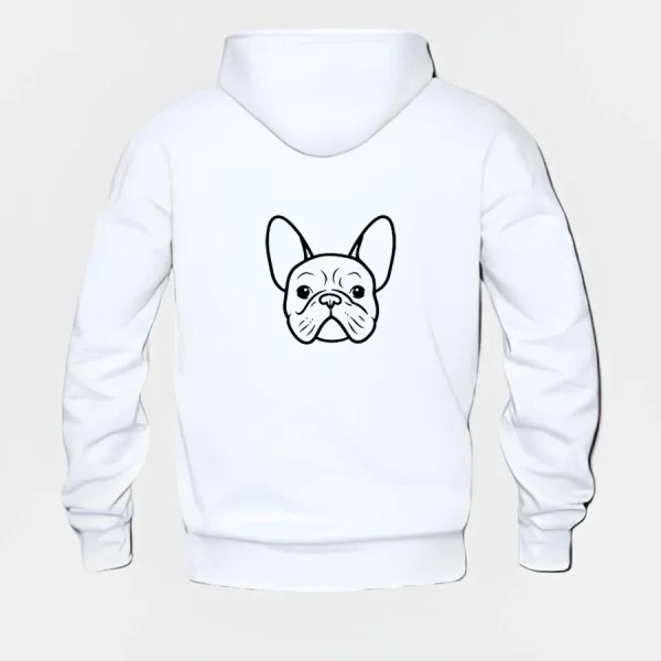 French Bulldog Hoodie #w116 - Image 3