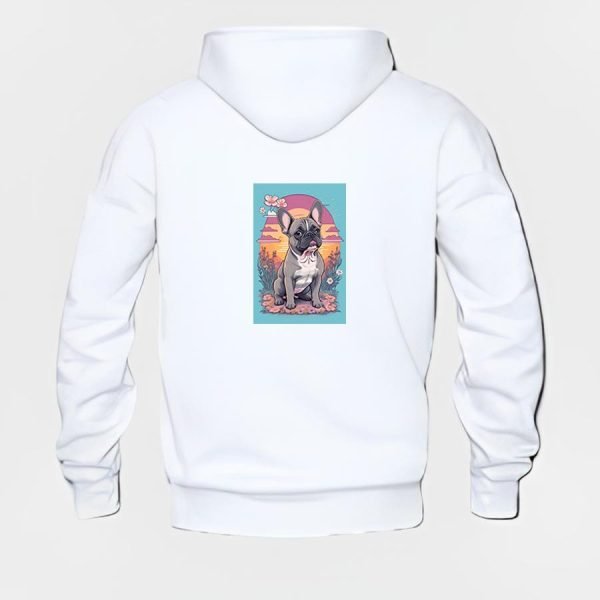 French Bulldog Hoodie #w100 - Image 3