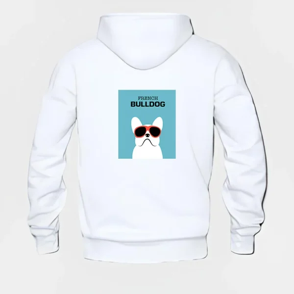 French Bulldog Hoodie #w103 - Image 3