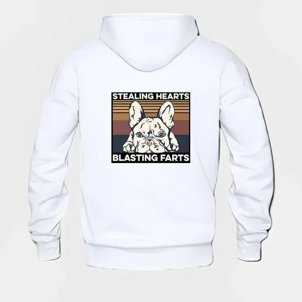 French Bulldog Hoodie #w104 - Image 3