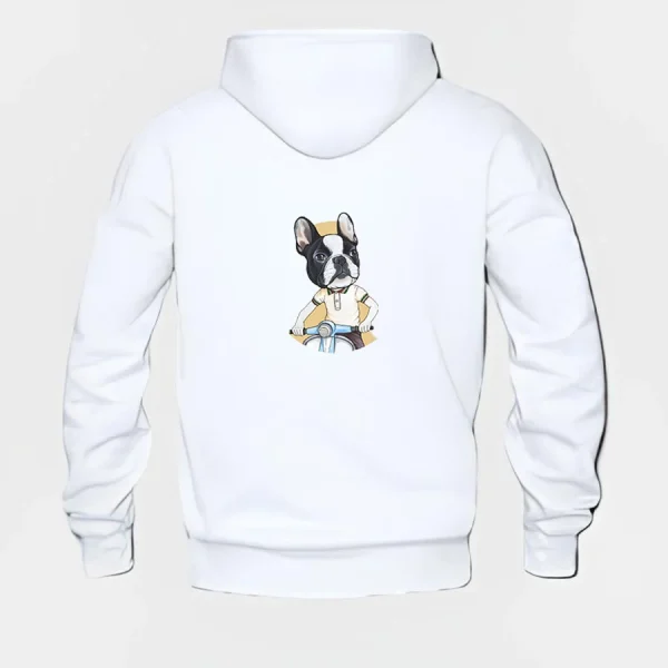 French Bulldog Hoodie #w105 - Image 3