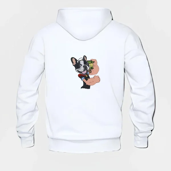 French Bulldog Hoodie #w106 - Image 3