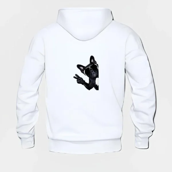 French Bulldog Hoodie #w107 - Image 3