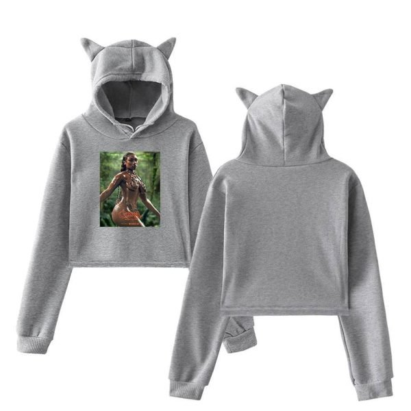 Megan Thee Stallion Cobra Cropped Hoodie #2 - Image 4