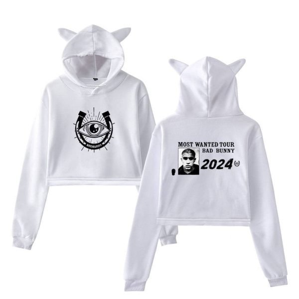 Bad Bunny Cropped Hoodie #2