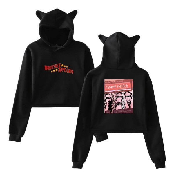 Britney Spears Cropped Hoodie #3 + Gift - Image 2