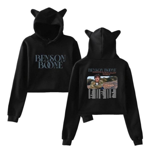 Benson Boone Fireworks & Rollerblades Cropped Hoodie #2 - Image 2