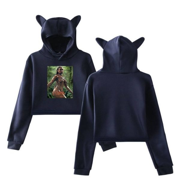 Megan Thee Stallion Cobra Cropped Hoodie #2 - Image 3