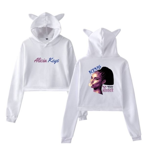 Alicia Keys Cropped Hoodie #4 - Image 2