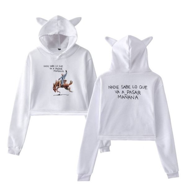 Bad Bunny Cropped Hoodie #4 - Image 3