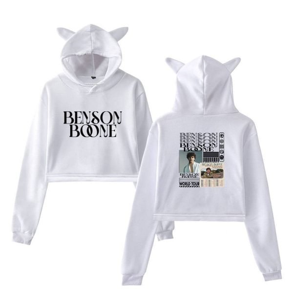 Benson Boone Fireworks & Rollerblades Cropped Hoodie #1 - Image 3