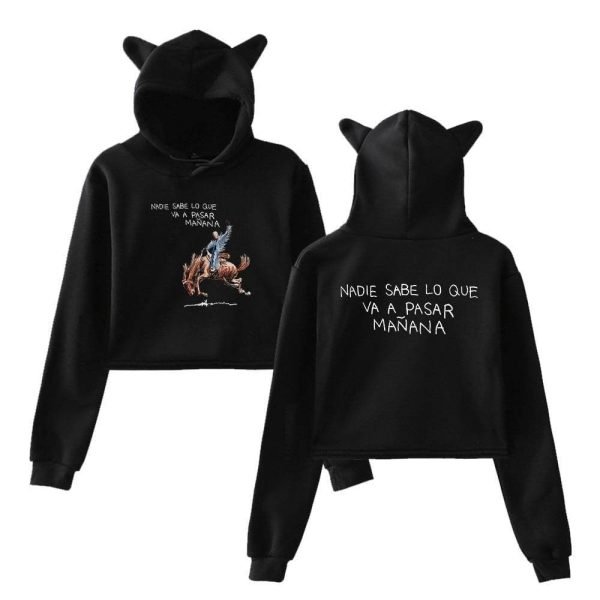 Bad Bunny Cropped Hoodie #4 - Image 2