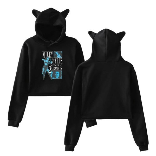 Miley Cyrus Cropped Hoodie #1 + Gift - Image 2